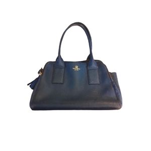 KATE Spade Southport Avenue Lydia Satchel Handbag Purse Blue Leather Ba